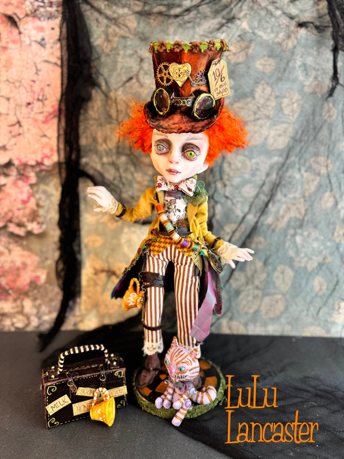 Steampunk Mad Hatter ~ Wonderland  ~ Original Lulu Lancaster Art Doll