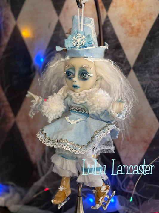 Sugar Snowflake the ice skating Frosty Elf Original LuLu Lancaster Art Doll