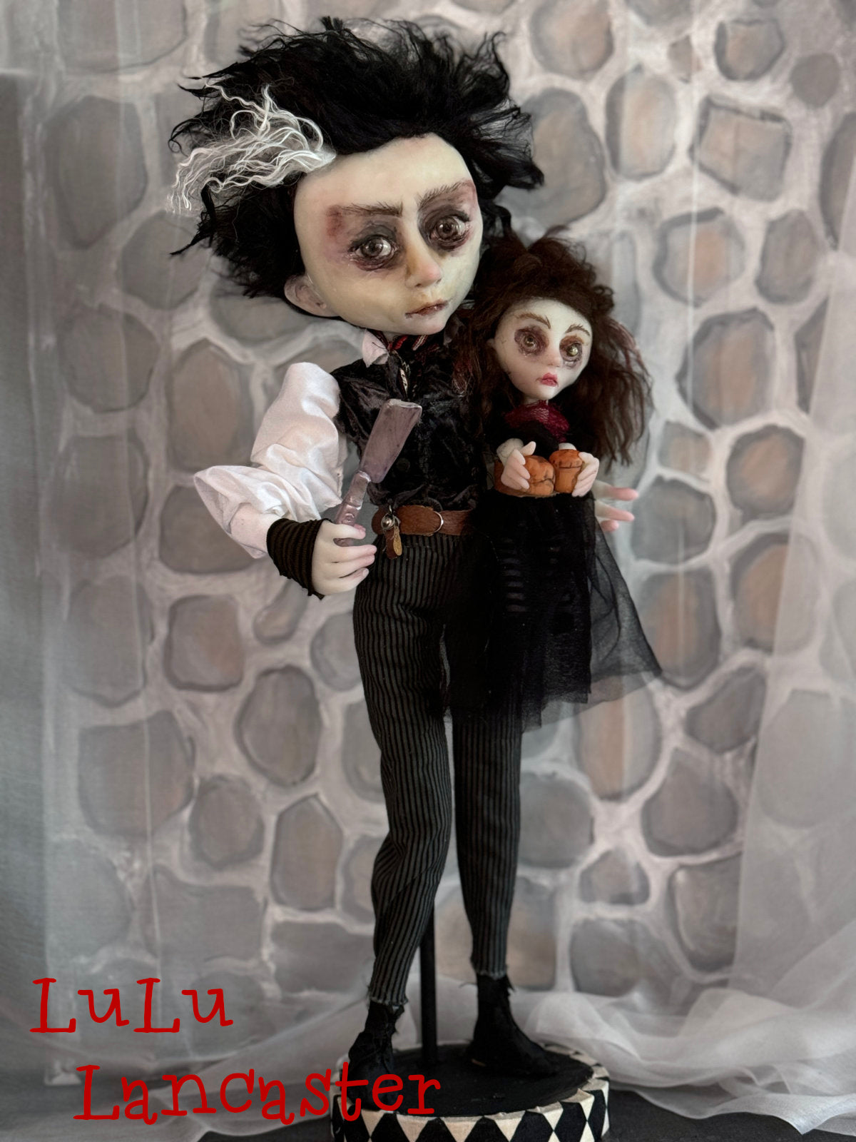 Sweeney and tiny Mrs Lovett Original LuLu Lancaster Art Doll