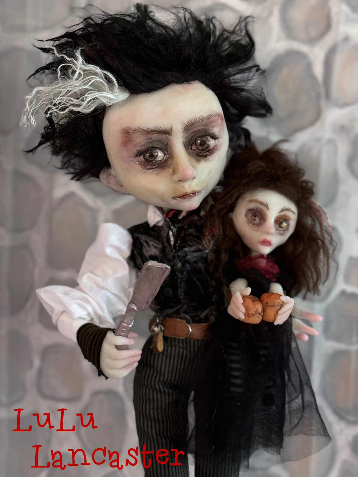 Sweeney and tiny Mrs Lovett Original LuLu Lancaster Art Doll