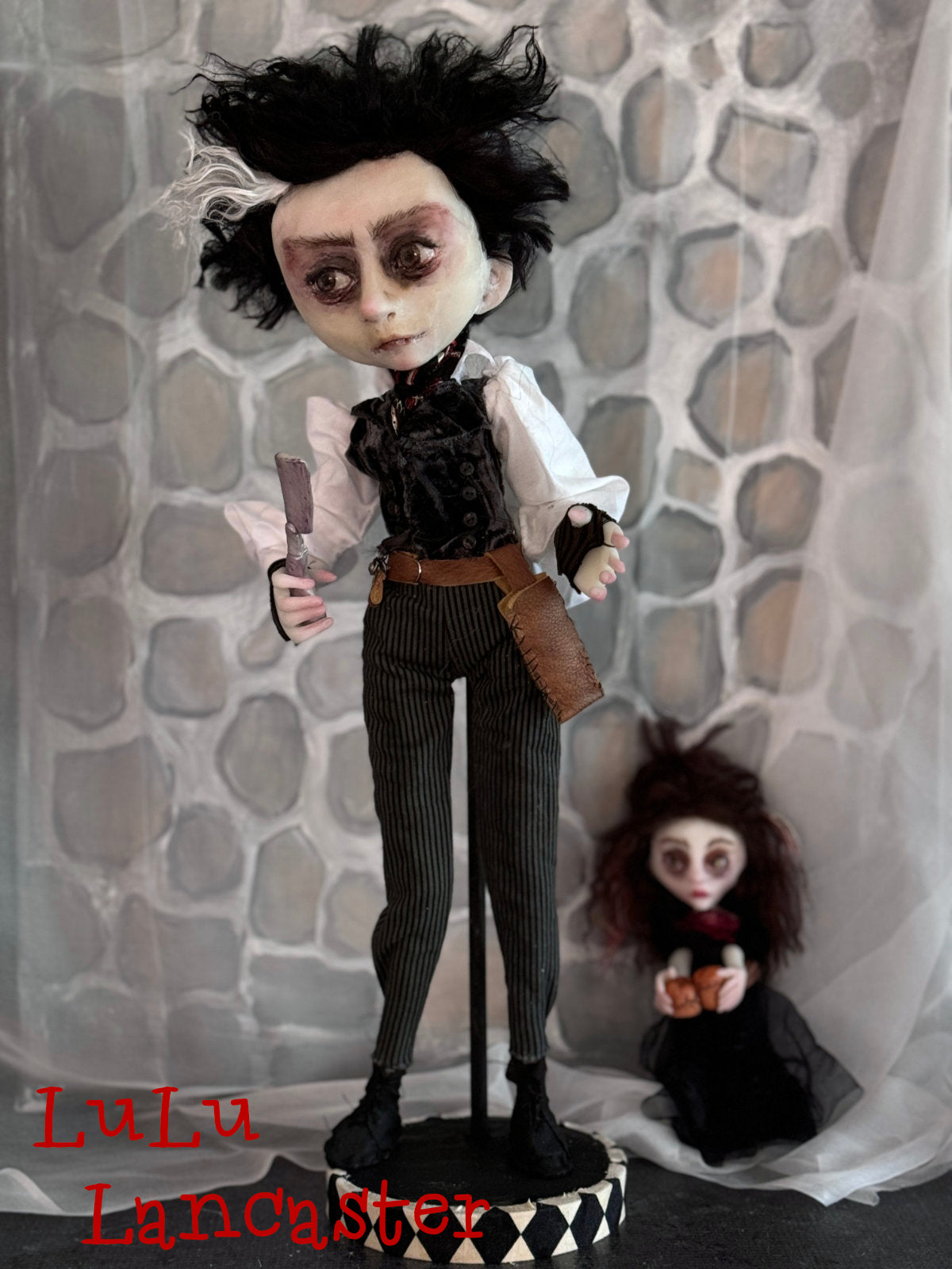 Sweeney and tiny Mrs Lovett Original LuLu Lancaster Art Doll