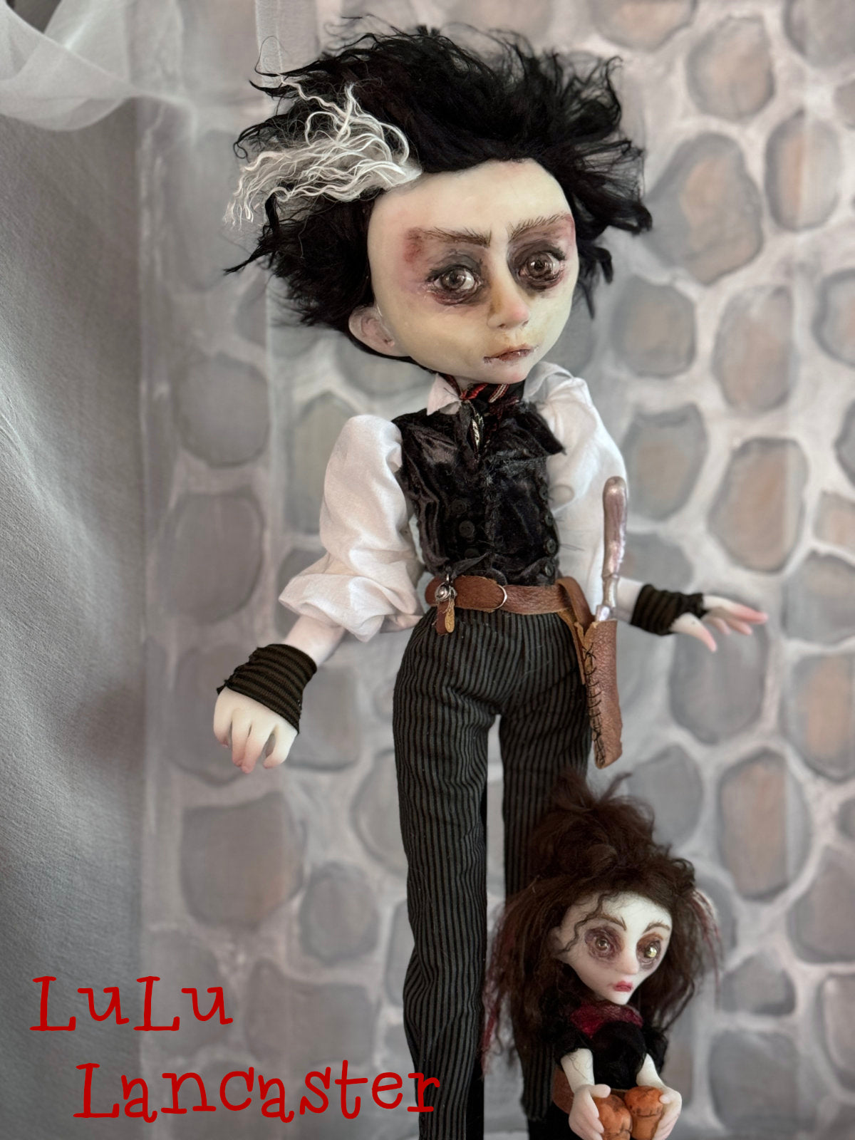 Sweeney and tiny Mrs Lovett Original LuLu Lancaster Art Doll