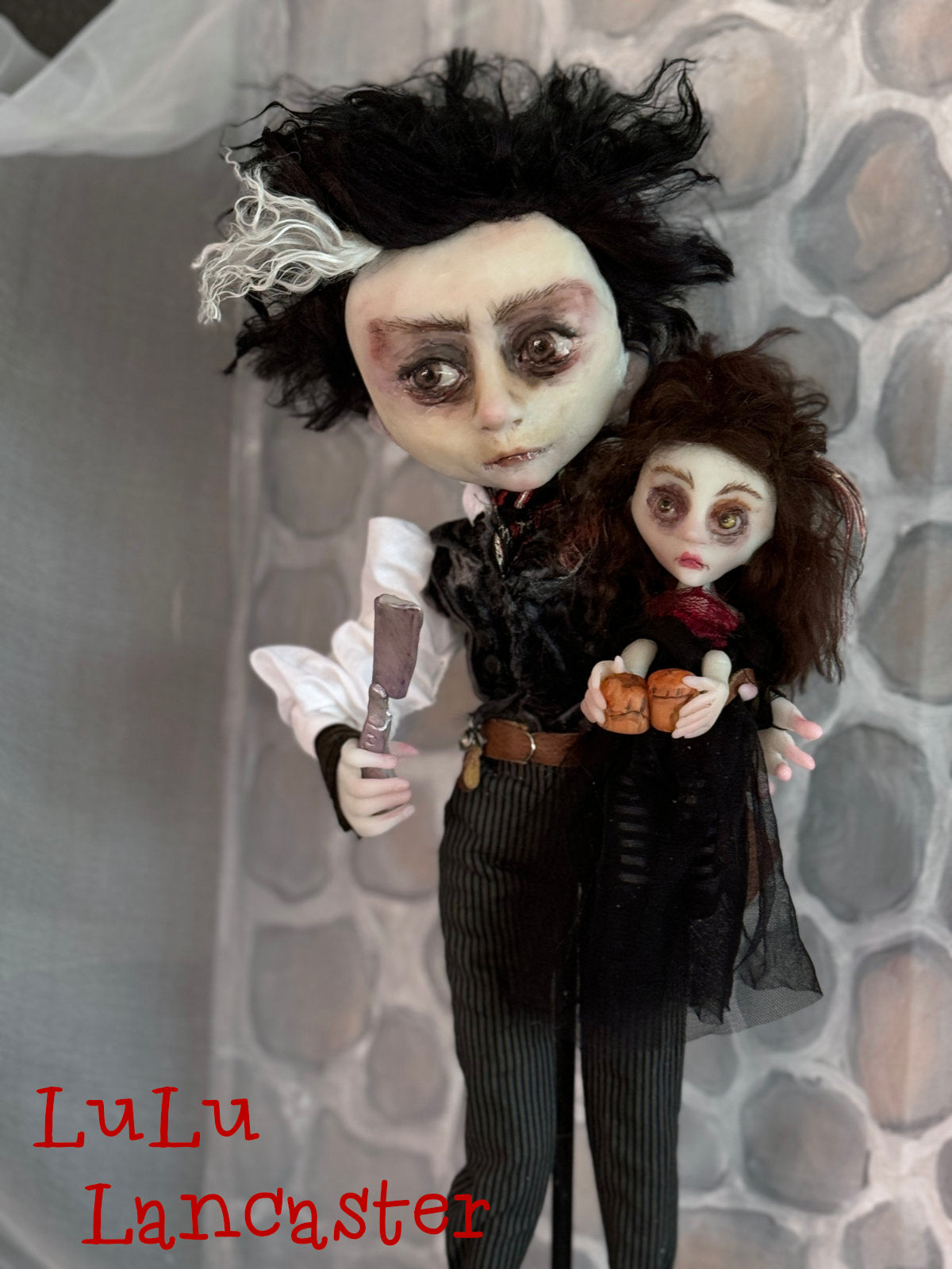 Sweeney and tiny Mrs Lovett Original LuLu Lancaster Art Doll