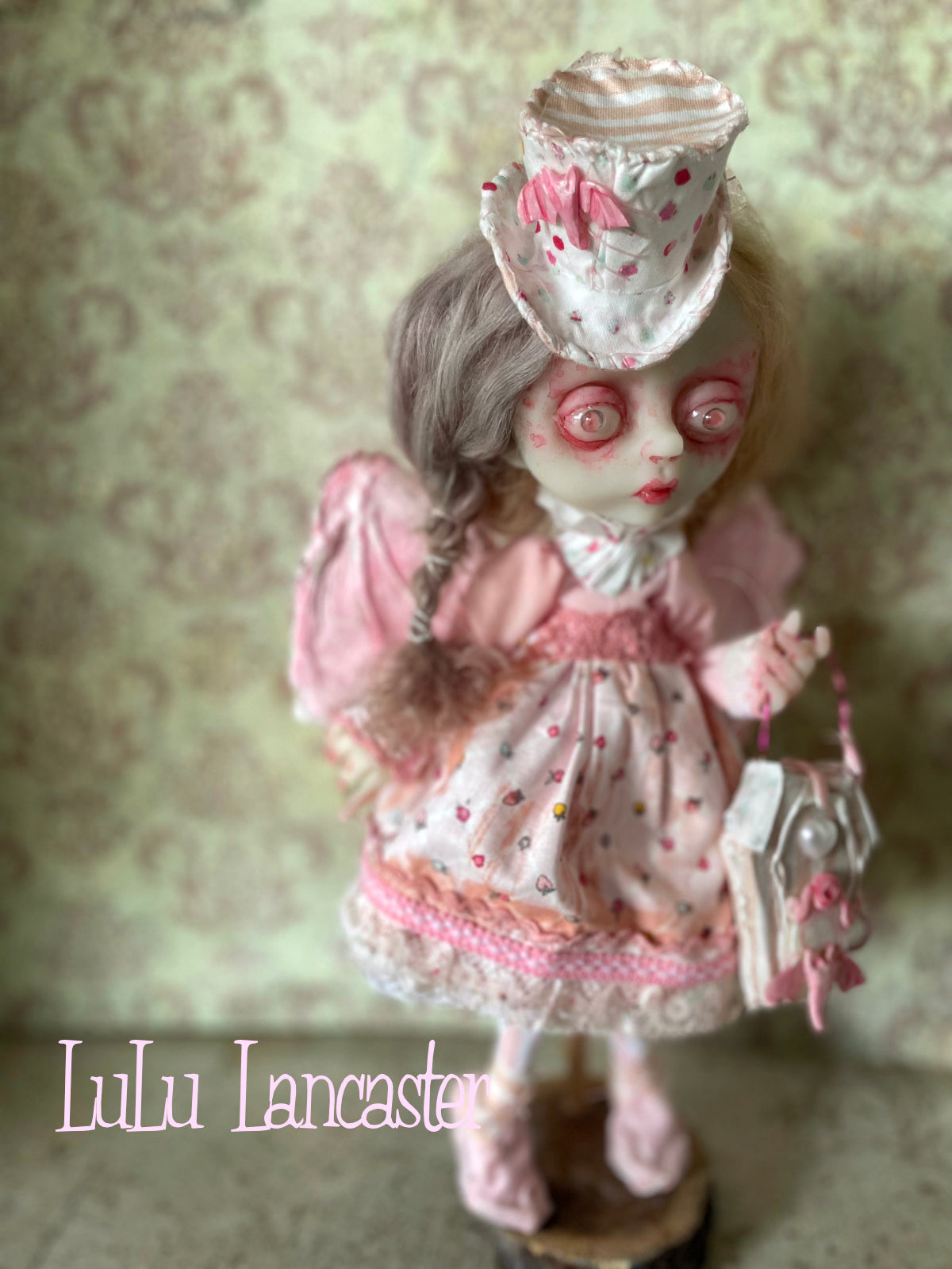 Tarian the Pink Bat Girl~ Goth Original LuLu Lancaster Art Doll