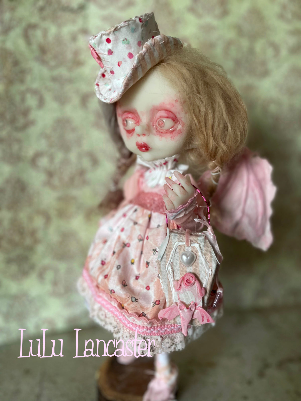 Tarian the Pink Bat Girl~ Goth Original LuLu Lancaster Art Doll