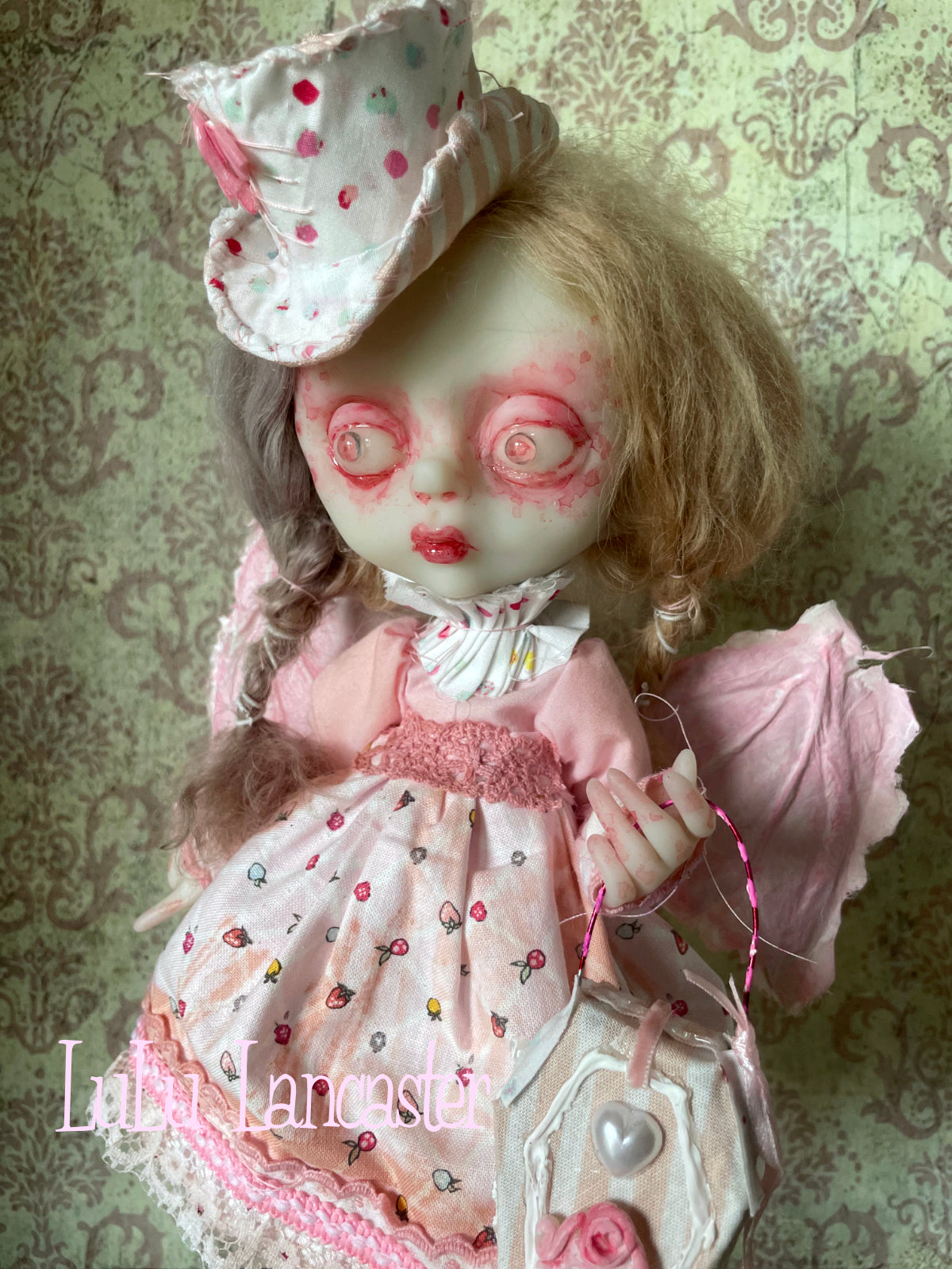 Tarian the Pink Bat Girl~ Goth Original LuLu Lancaster Art Doll