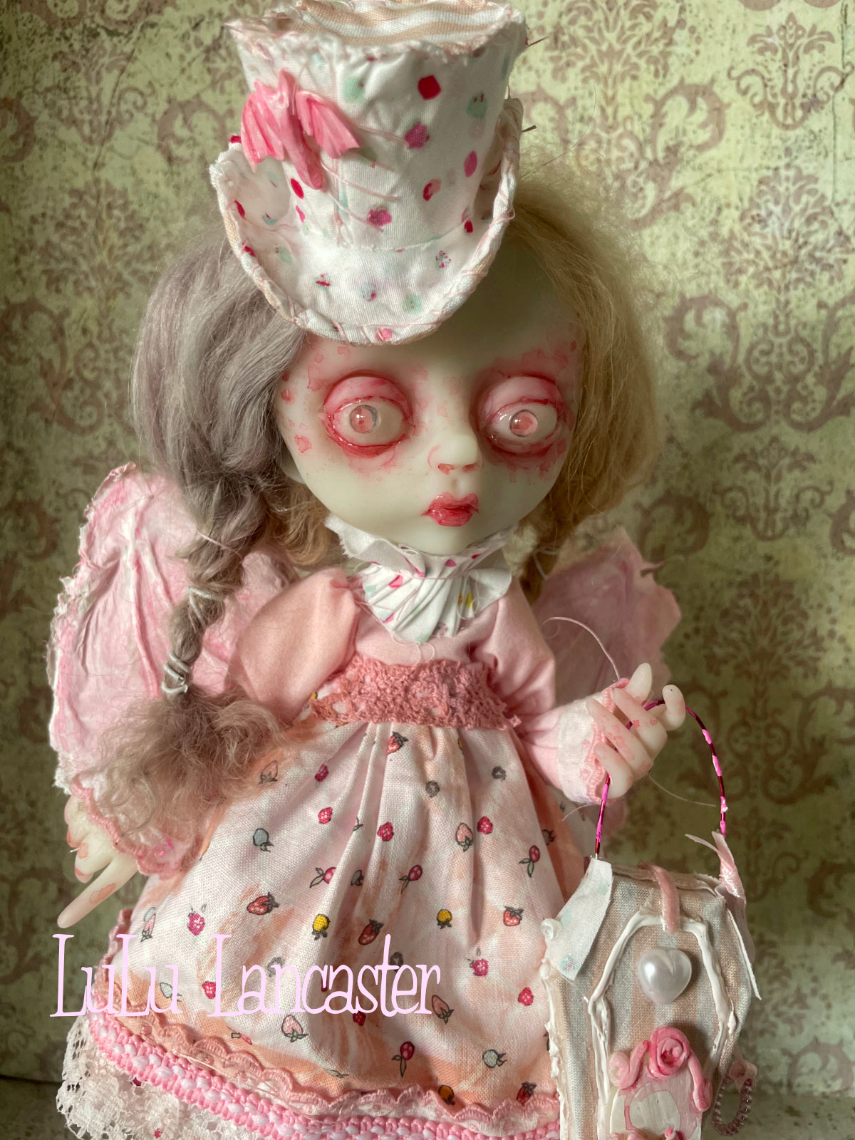 Tarian the Pink Bat Girl~ Goth Original LuLu Lancaster Art Doll