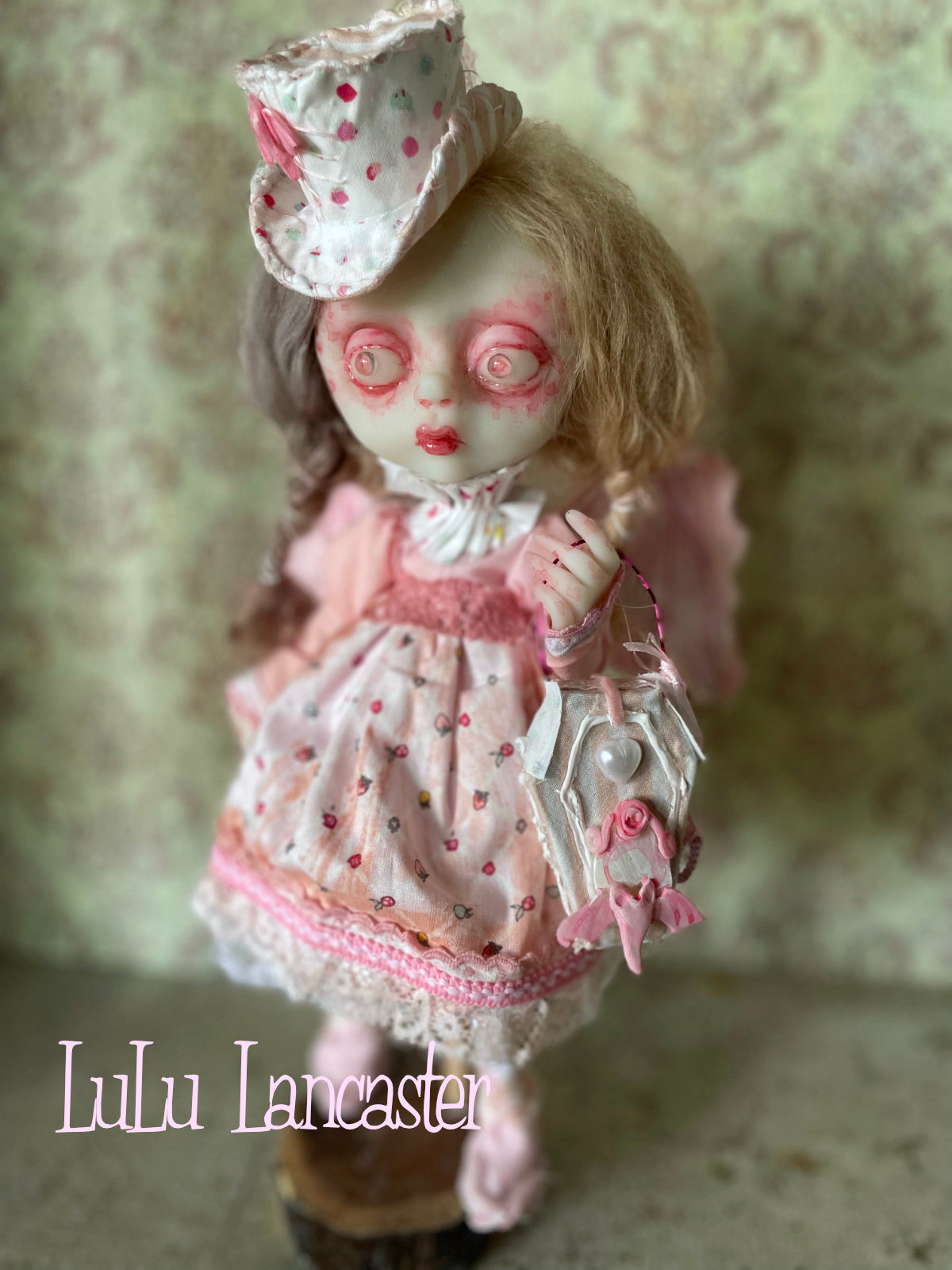 Tarian the Pink Bat Girl~ Goth Original LuLu Lancaster Art Doll