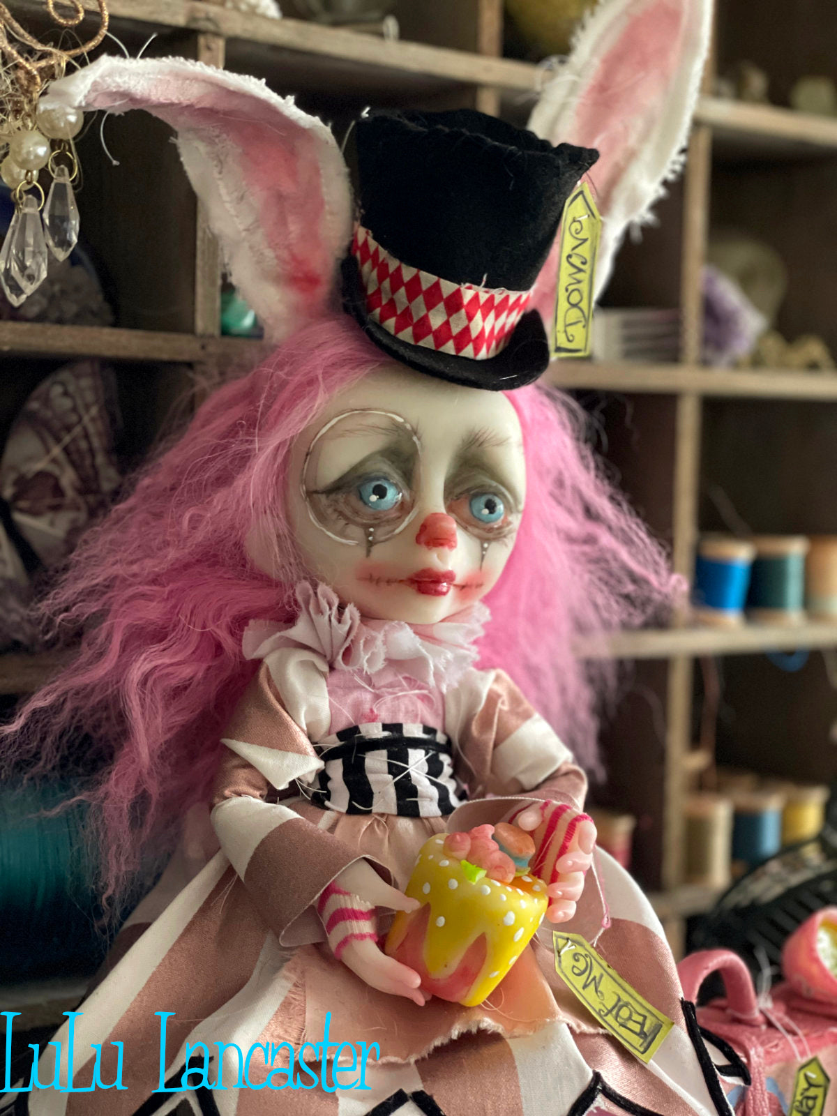 Traveling Alice Rabbit Original LuLu Lancaster Art Doll