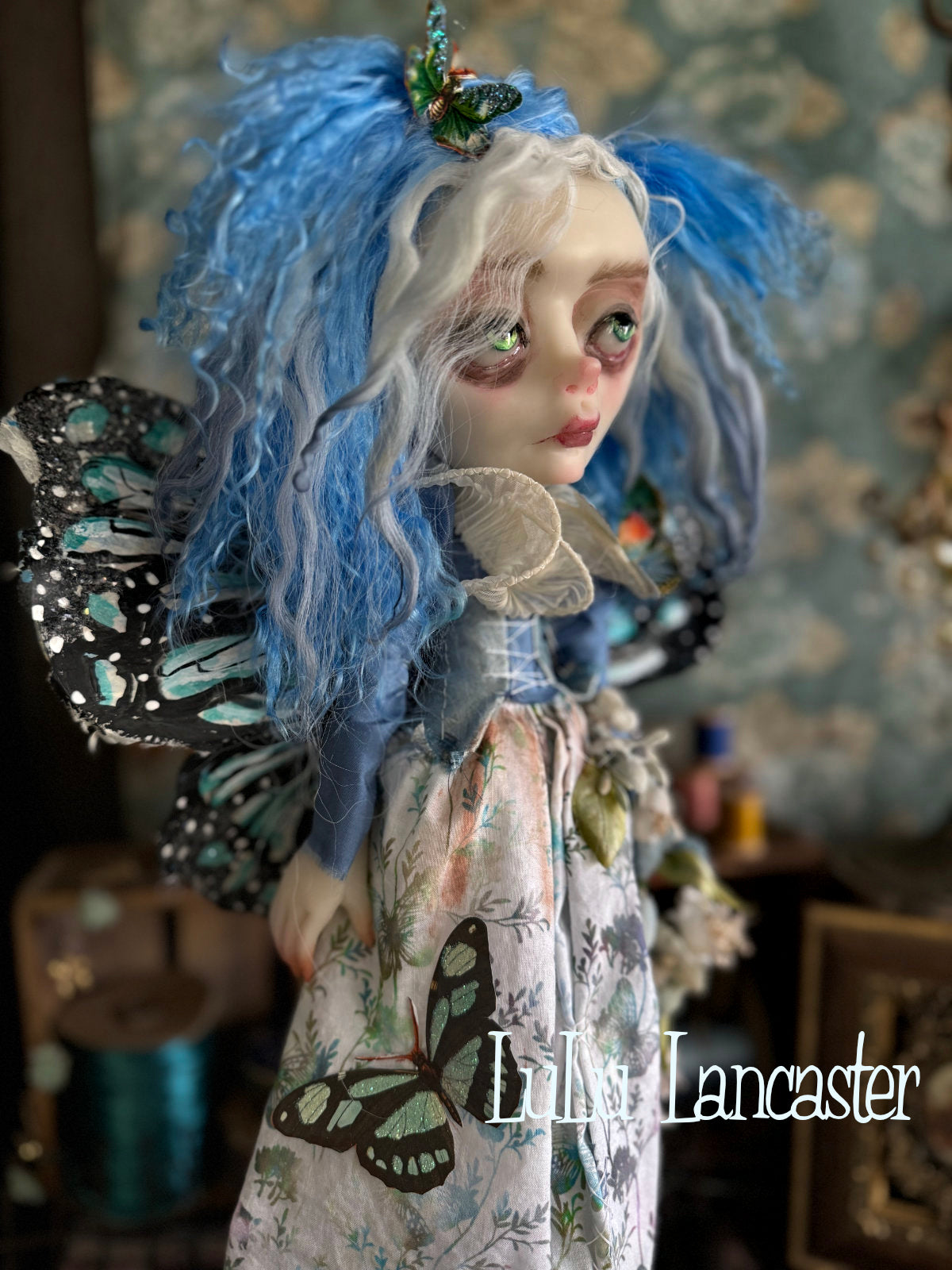 Olette the Blue Butterfly Original LuLu Lancaster Art Doll