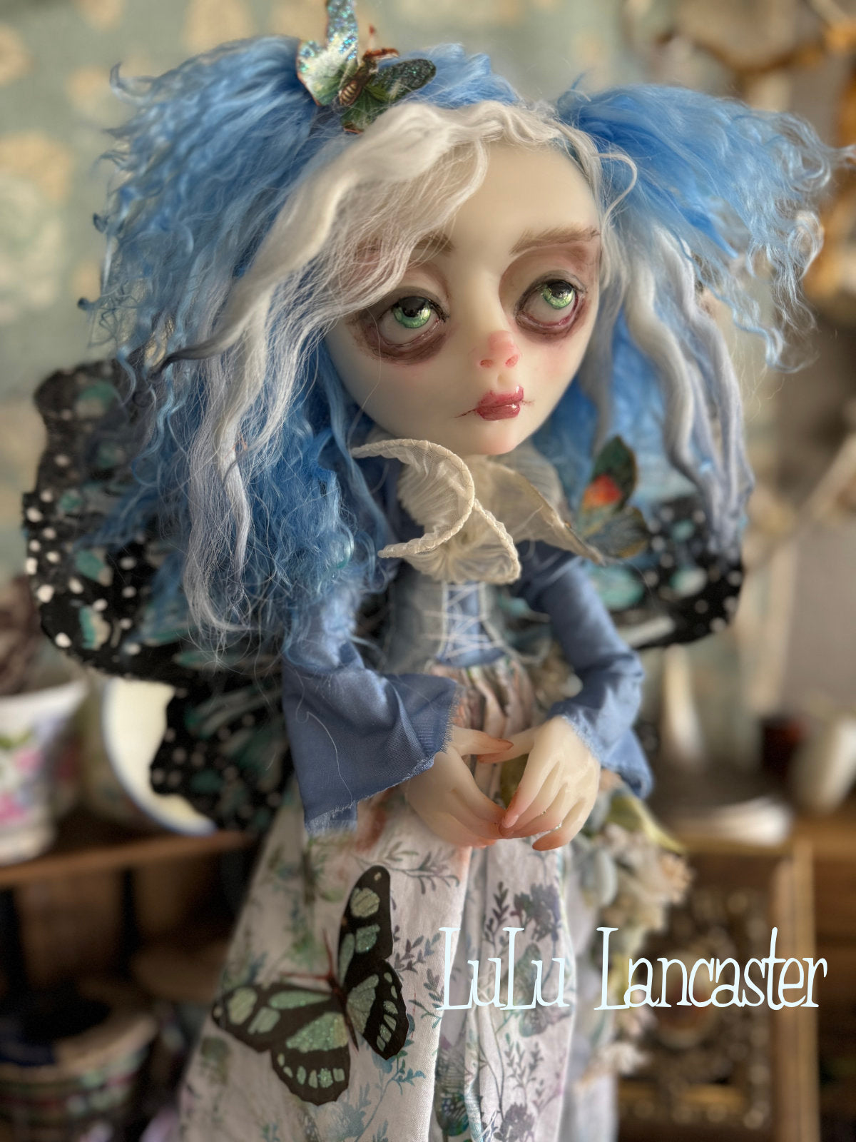 Olette the Blue Butterfly Original LuLu Lancaster Art Doll