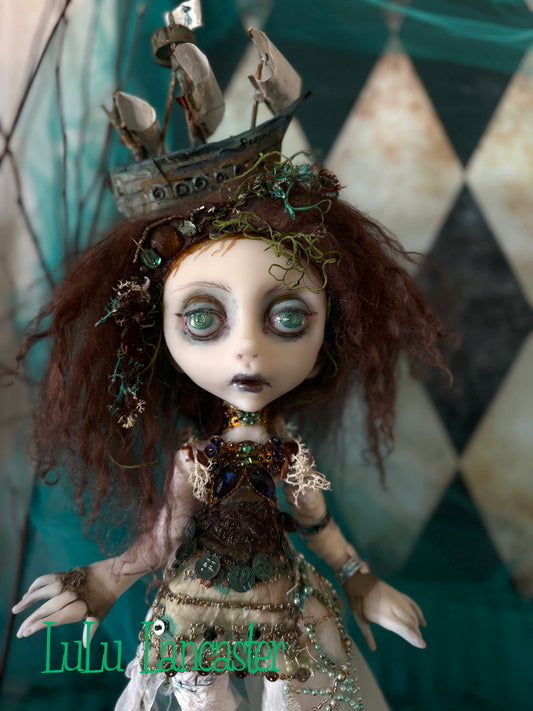 Tumultuous Tides the Siren of the sea ~Original LuLu Lancaster Art Doll