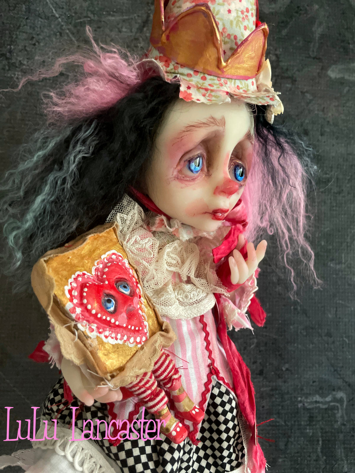 Verity Valentine Poupee sad clown Original LuLu Lancaster Art Doll