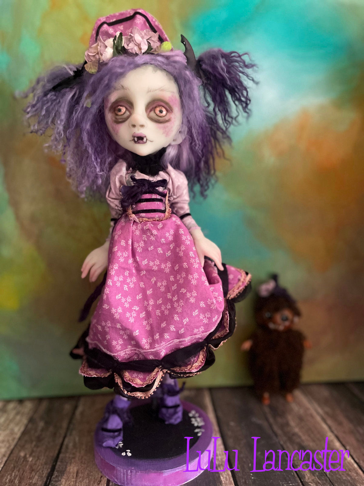 Violet and the Bear Vampire Original LuLu Lancaster Art Doll