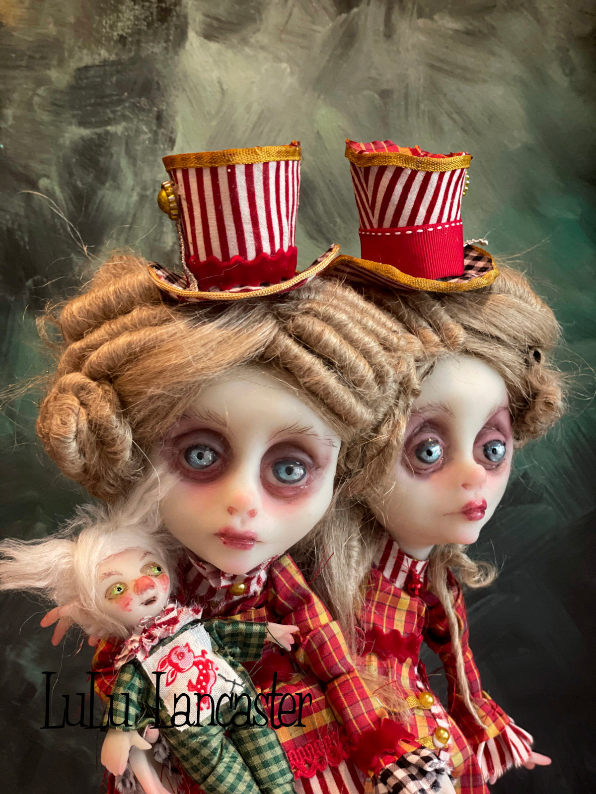BelleStarre Conjoined Twins Holiday Original LuLu Lancaster Art Dolls