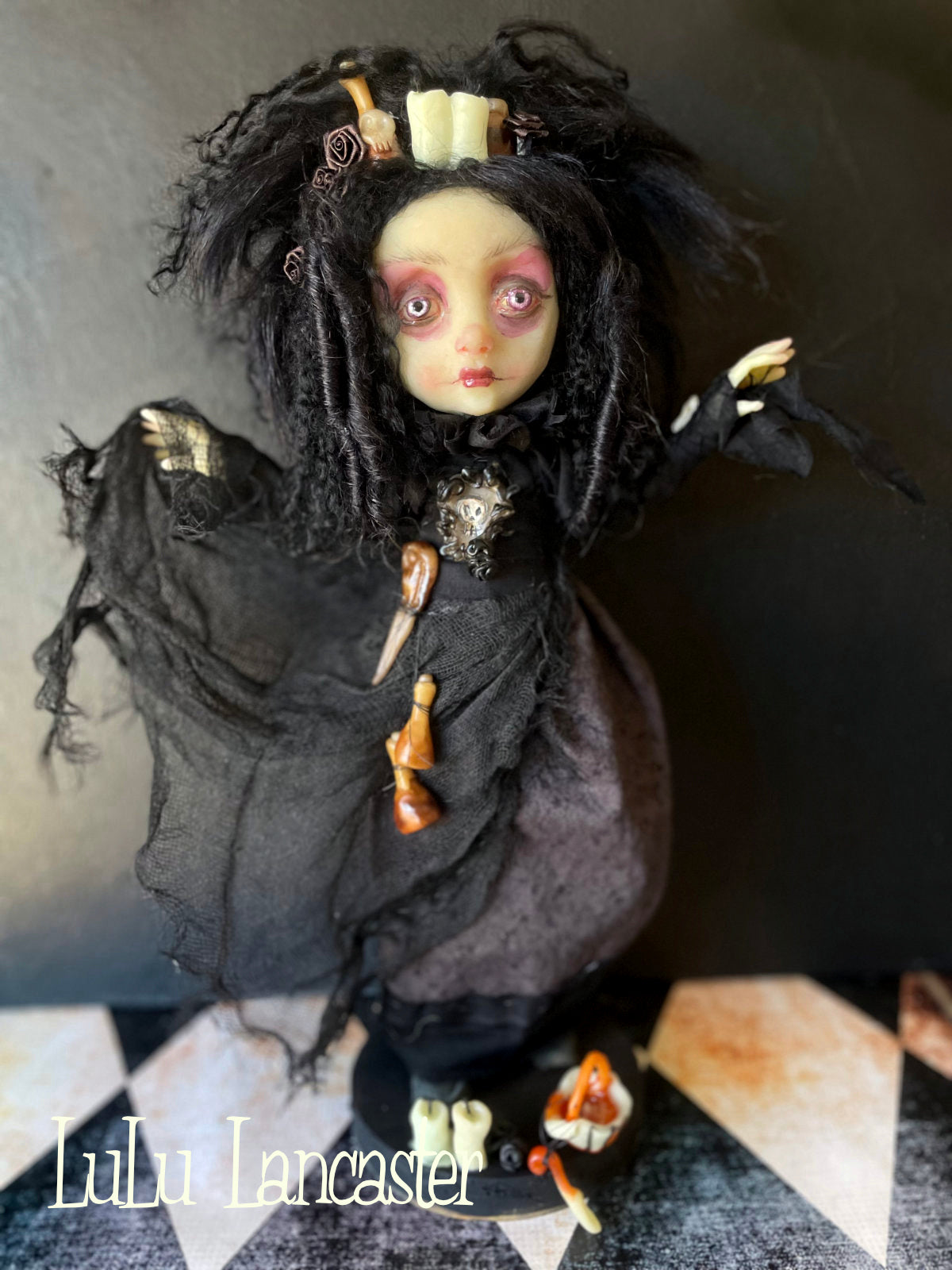 GlowSpire Witch Glow in the dark Original LuLu Lancaster Art Doll