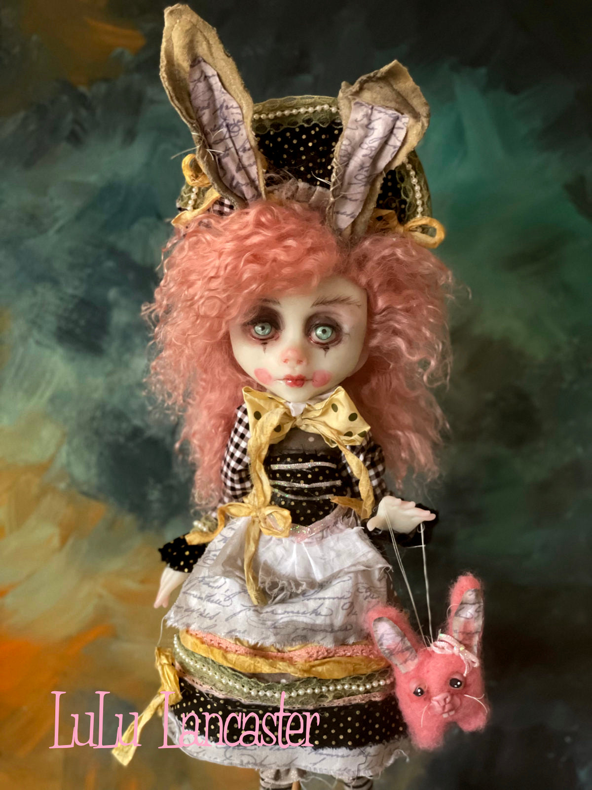Tollie Lapin Victorian Goth Bunny Original LuLu Lancaster Art Doll