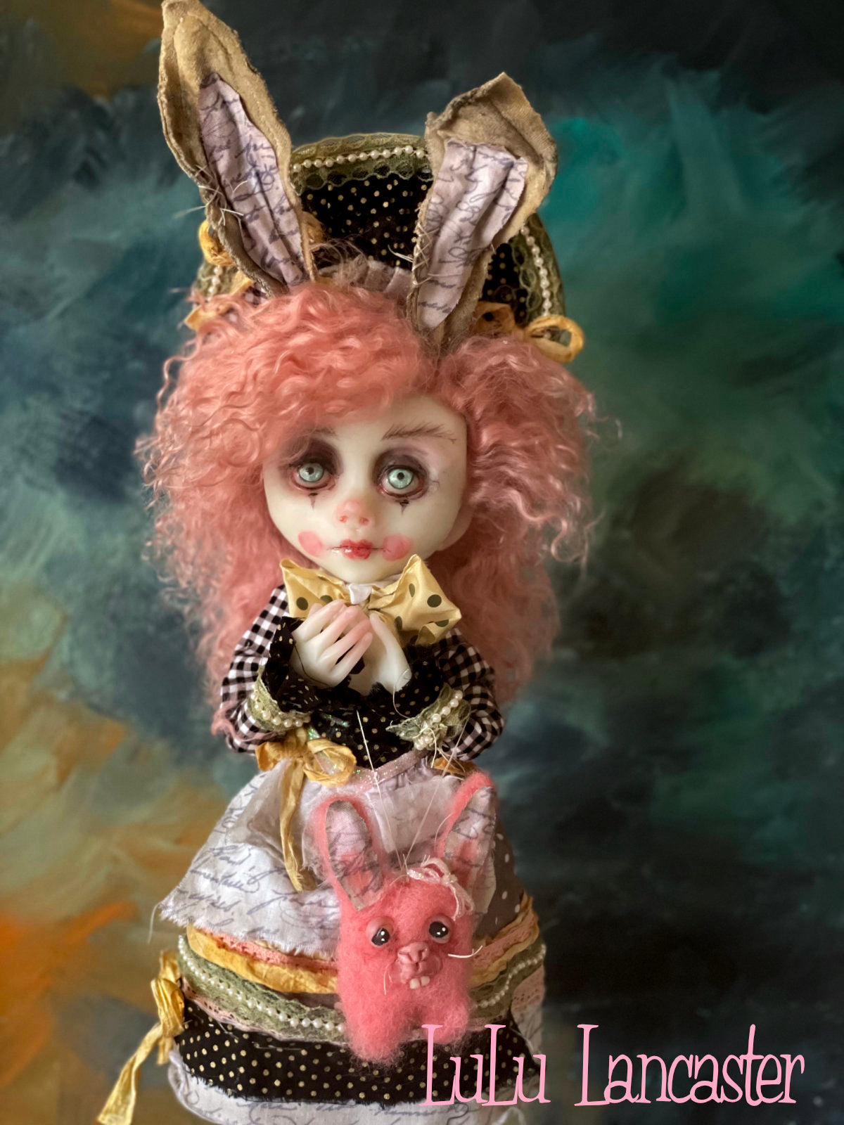 Tollie Lapin Victorian Goth Bunny Original LuLu Lancaster Art Doll
