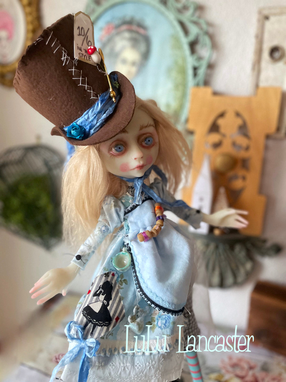 Alice Hatter Mashup LuLu's Wonderland Original LuLu Lancaster Art Doll