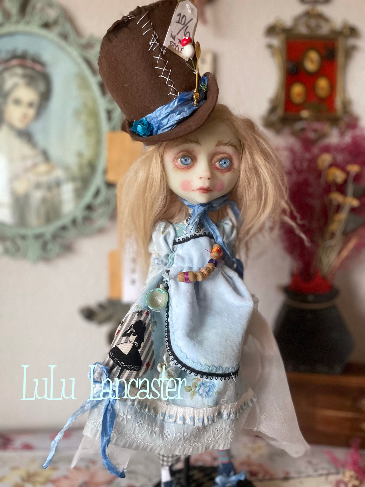 Alice Hatter Mashup LuLu's Wonderland Original LuLu Lancaster Art Doll