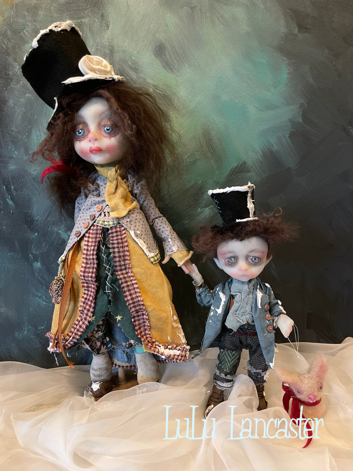 Amelia and Pete Scrappy Dickens Original LuLu Lancaster Art Doll