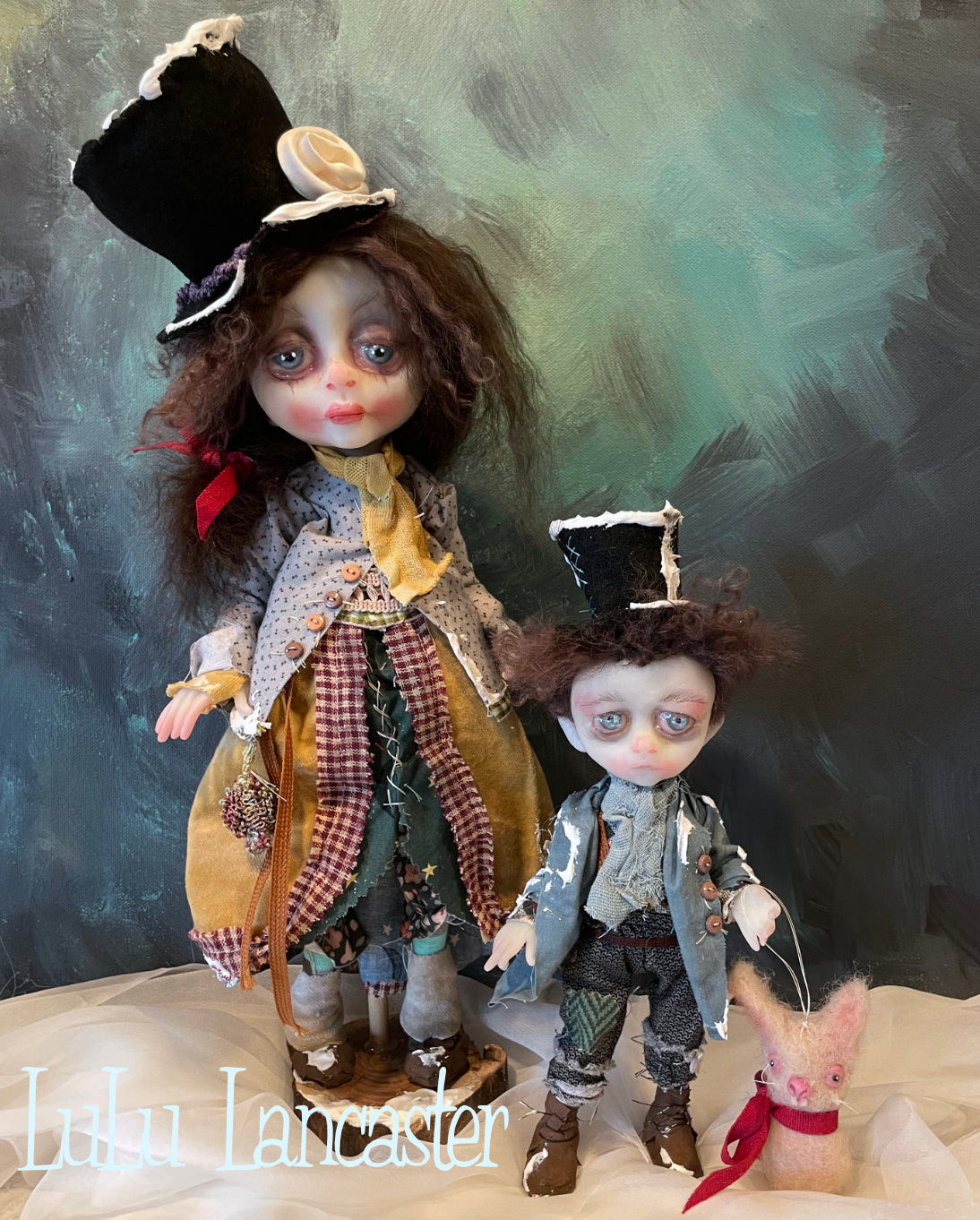 Amelia and Pete Scrappy Dickens Original LuLu Lancaster Art Doll