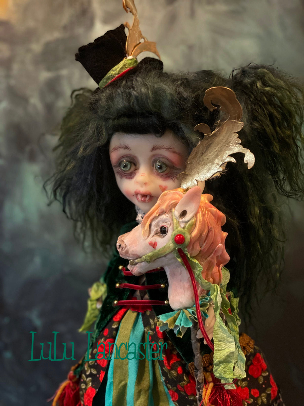 Bitten Rose Carousel Vampire Holiday Original LuLu Lancaster Art Doll