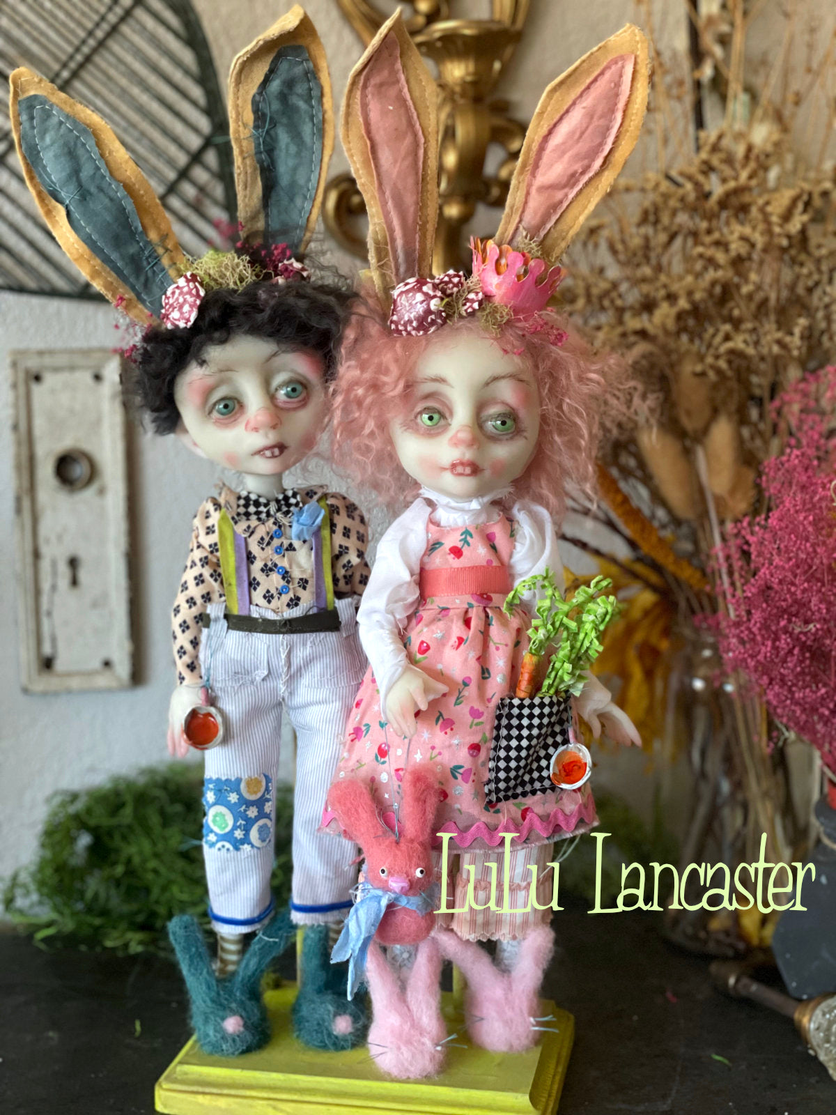 Danvers and Chantenay Rabbits Original LuLu Lancaster Art Doll