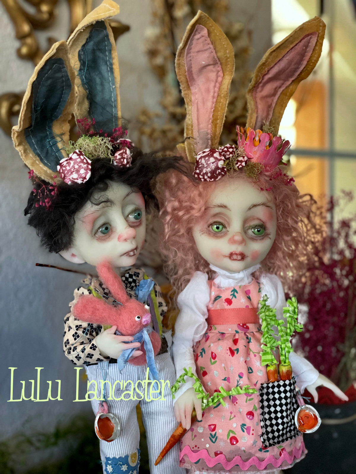 Danvers and Chantenay Rabbits Original LuLu Lancaster Art Doll