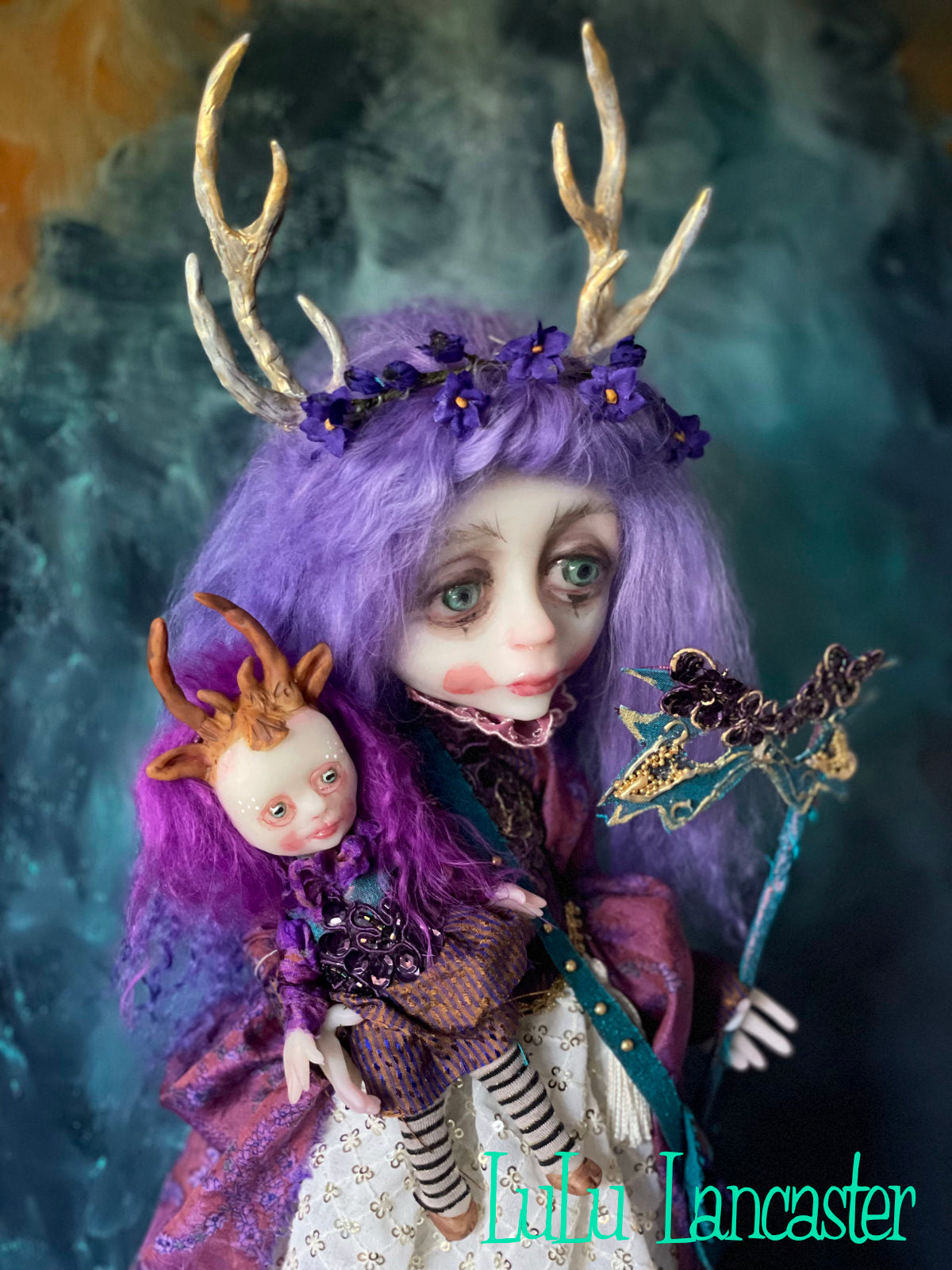 Elspeth New Years Masquerade Deer Original LuLu Lancaster Art Doll