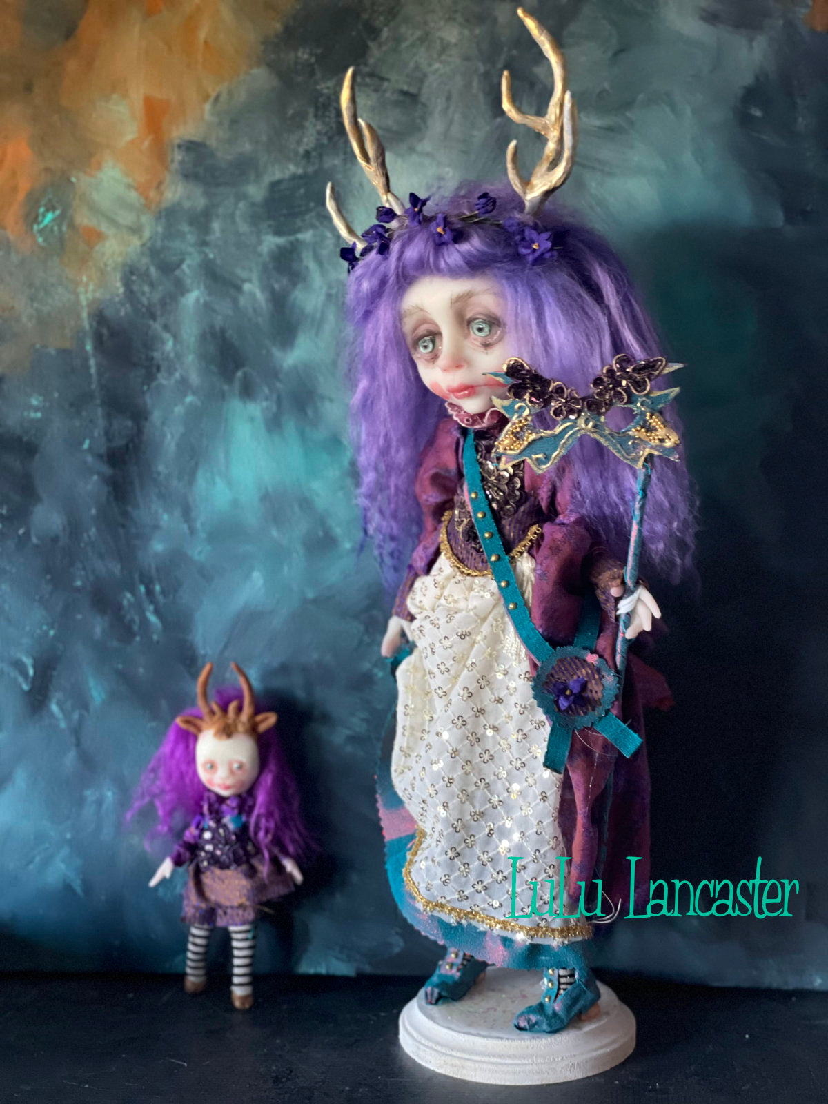 Elspeth New Years Masquerade Deer Original LuLu Lancaster Art Doll