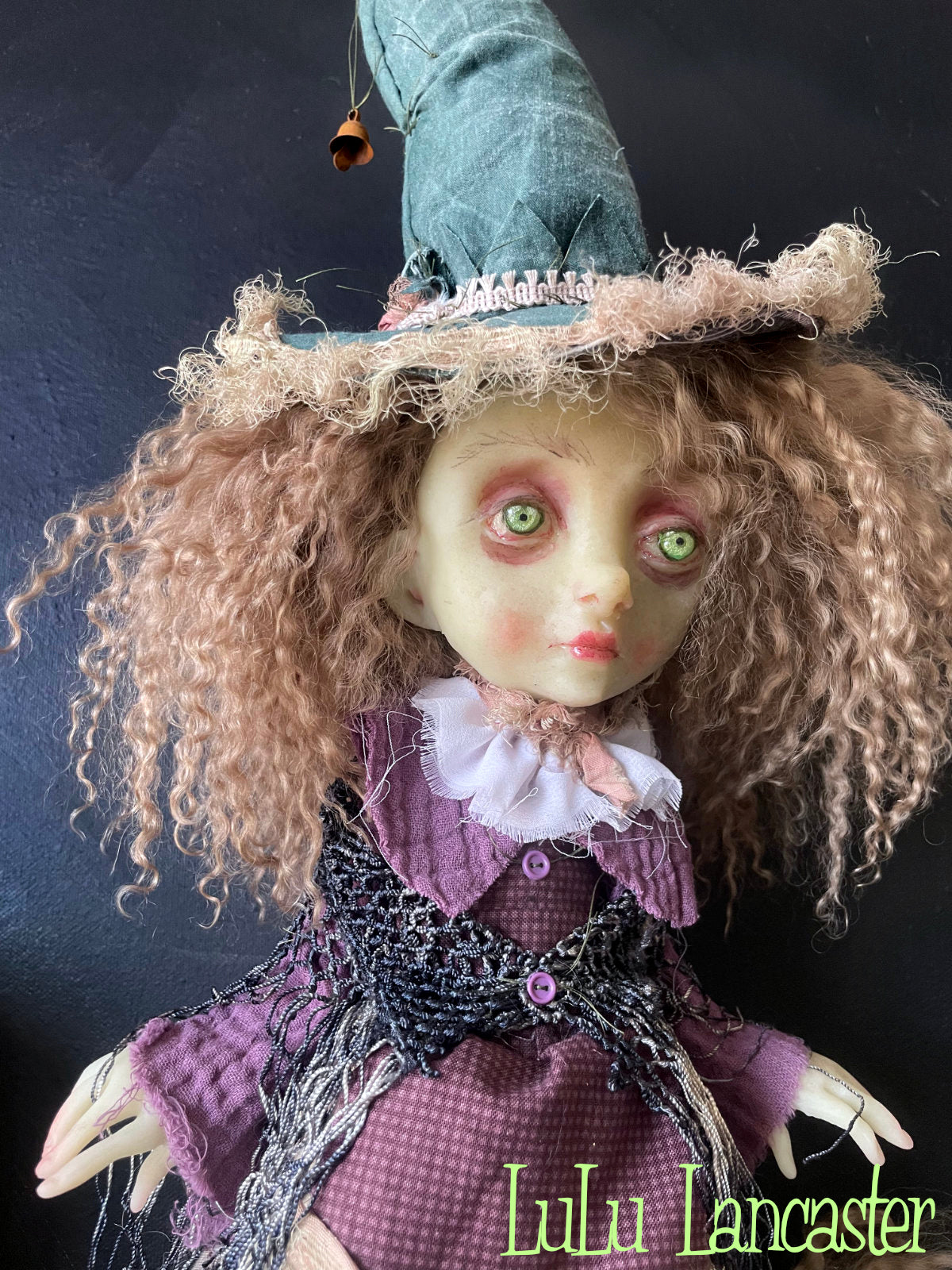 Fern and Fen Hedge witches Glow in the dark Original LuLu Lancaster Art Doll
