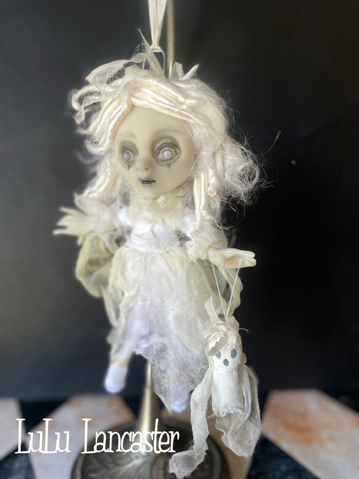 Mini hanging Ghostie Bea Original LuLu Lancaster Art Doll