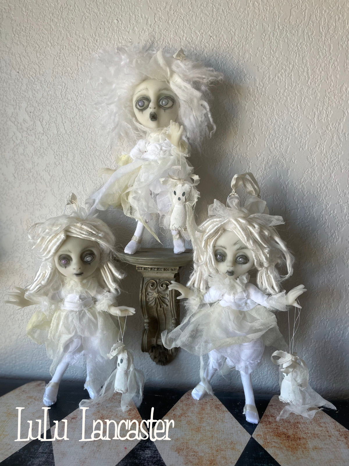 Mini hanging Ghostie Boo Original LuLu Lancaster Art Doll
