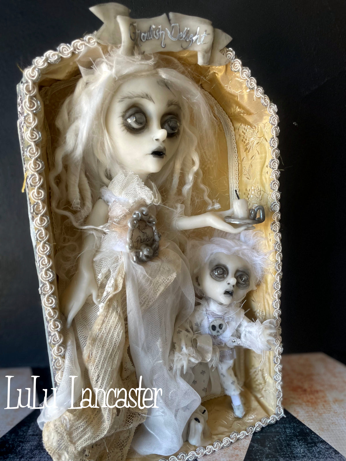 Ghoulish Delight Boxed ghosts Original LuLu Lancaster Art Doll
