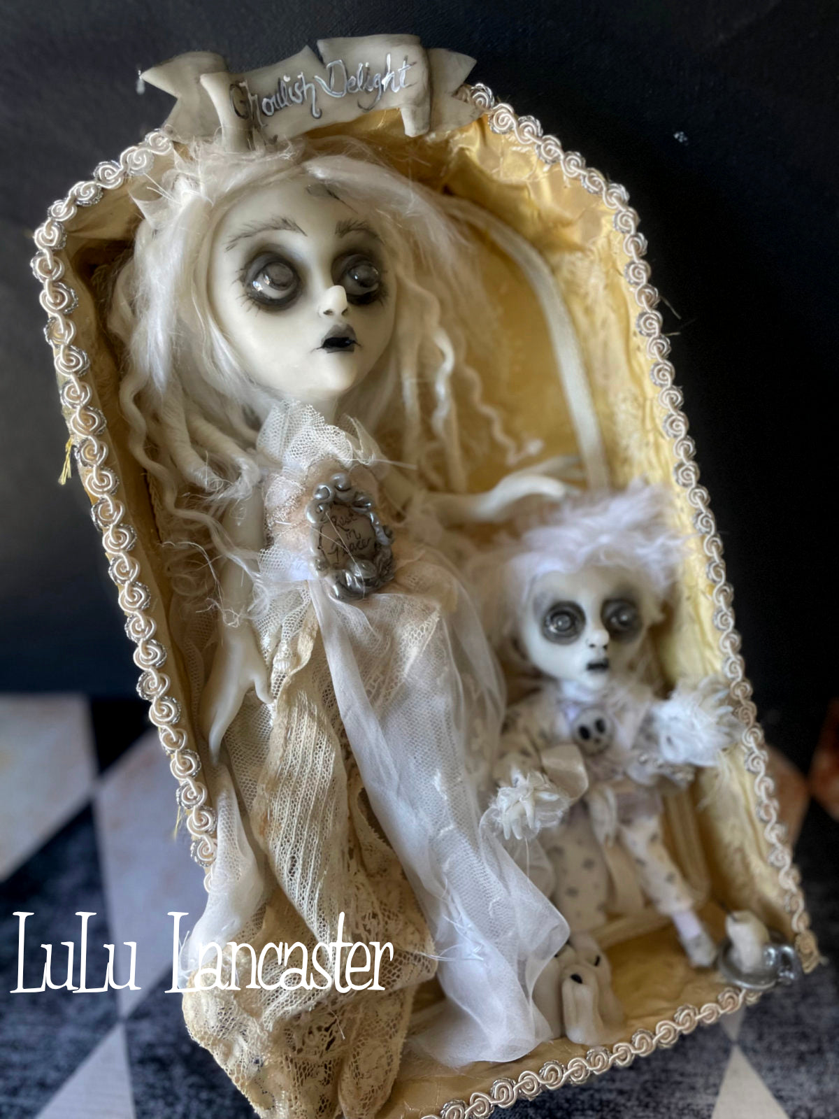Ghoulish Delight Boxed ghosts Original LuLu Lancaster Art Doll