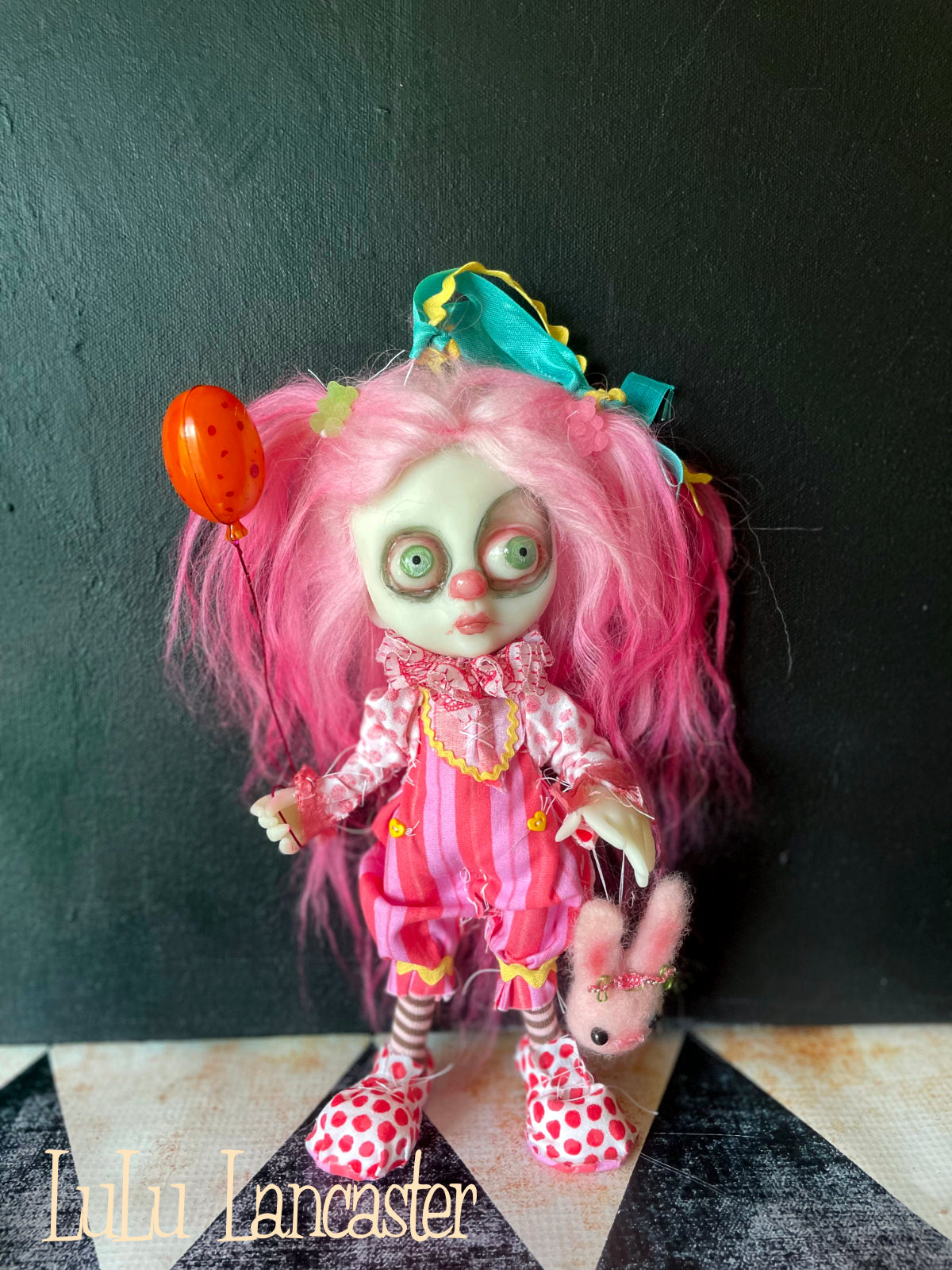 JoPoP clown Mini hanging Original LuLu Lancaster Art Doll