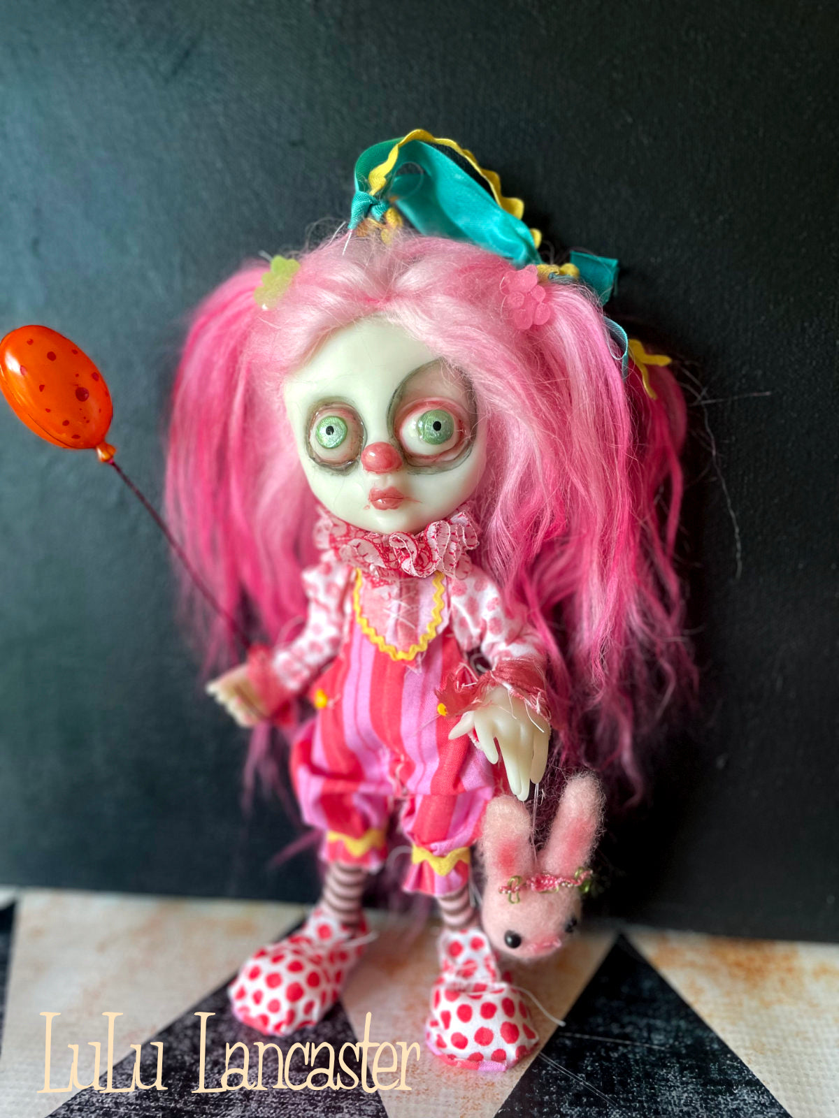 JoPoP clown Mini hanging Original LuLu Lancaster Art Doll