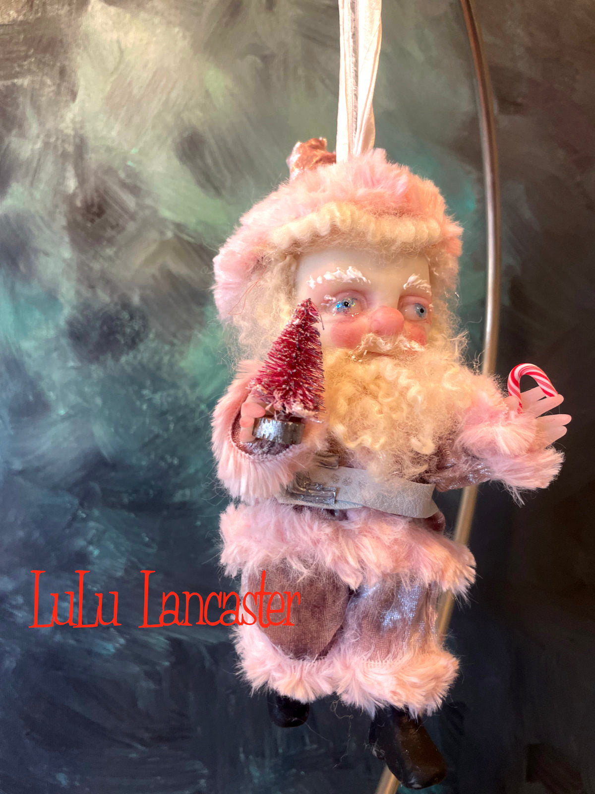 Nick Mini Christmas hanging Santa Original LuLu Lancaster Art Doll