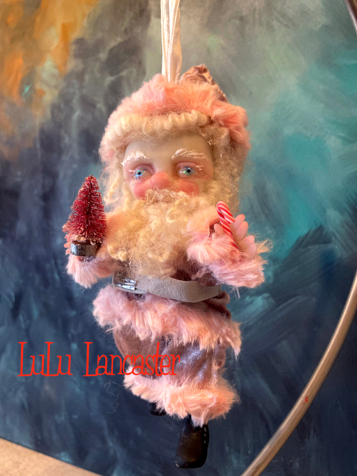 Nick Mini Christmas hanging Santa Original LuLu Lancaster Art Doll