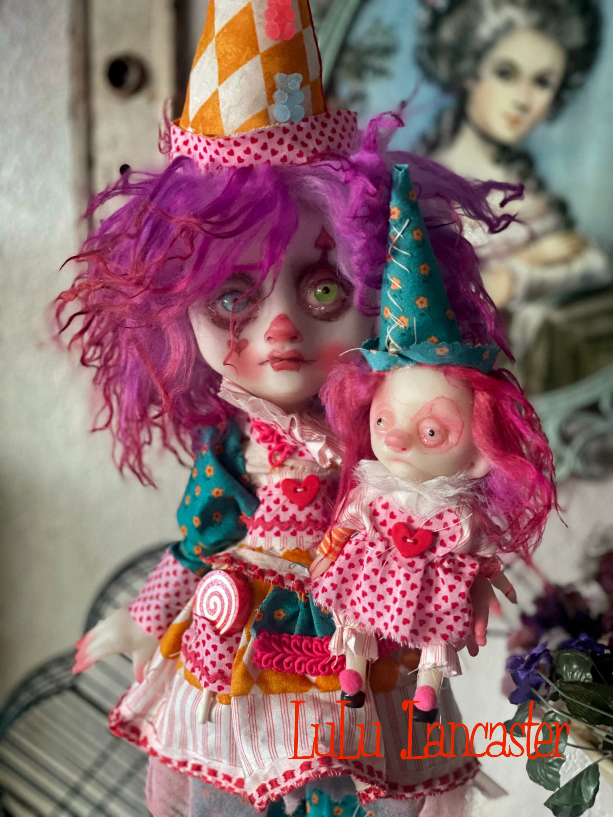 Rouge PoP Poupee the clown Original LuLu Lancaster Art Doll