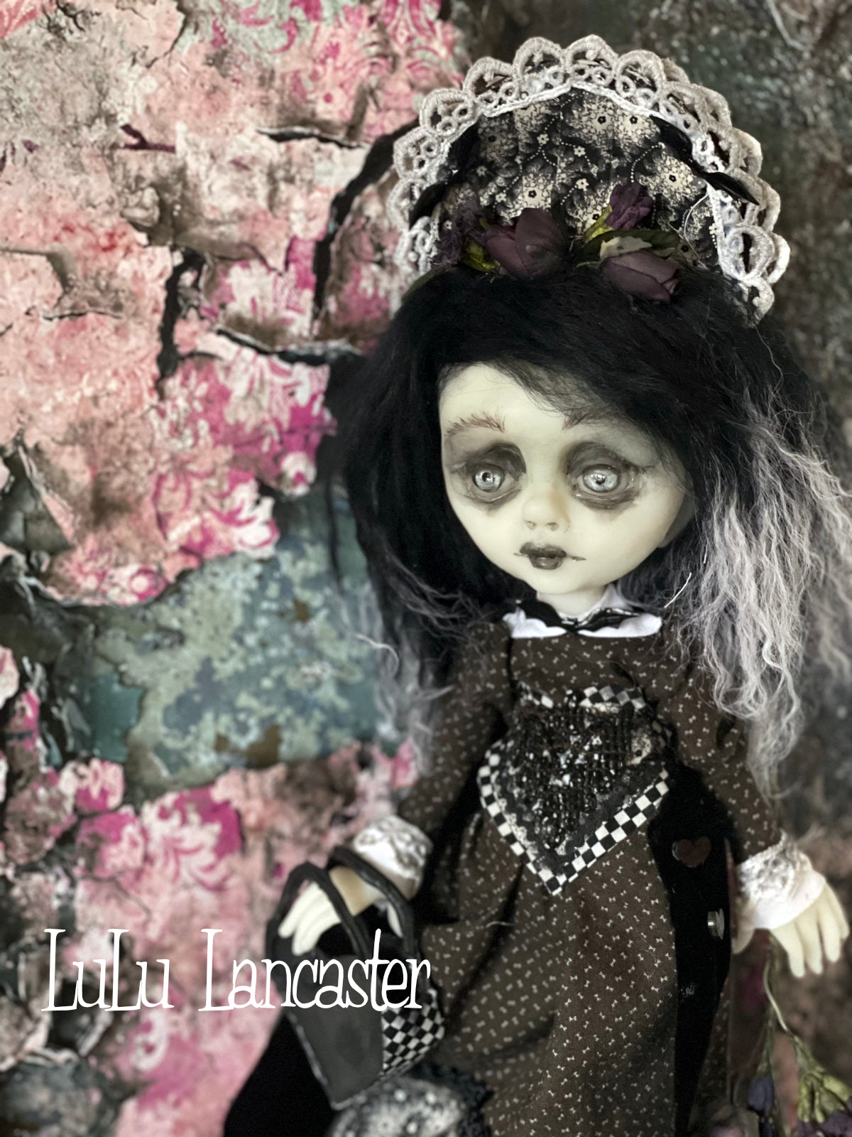 Sandrine Dark Heart Goth Valentine Original LuLu Lancaster Art Doll