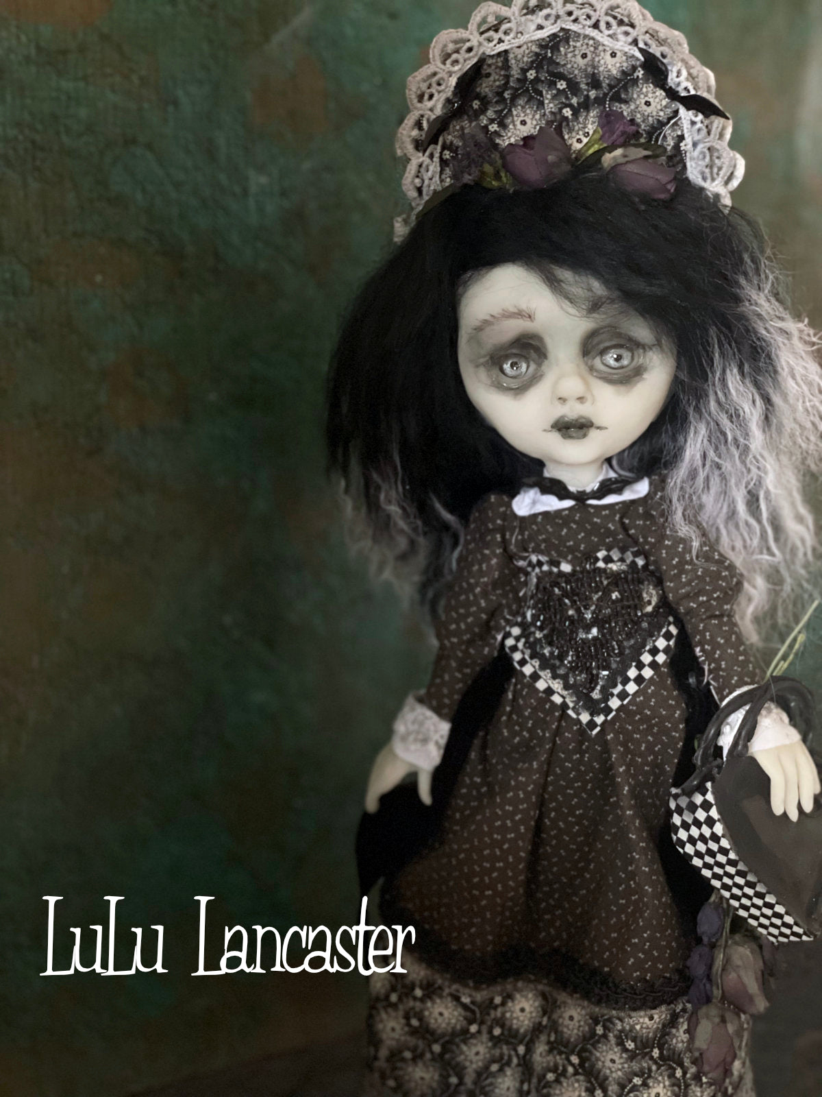 Sandrine Dark Heart Goth Valentine Original LuLu Lancaster Art Doll