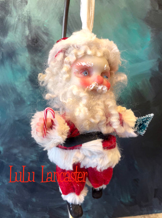 Santa Mini Christmas hanging Santa Original LuLu Lancaster Art Doll