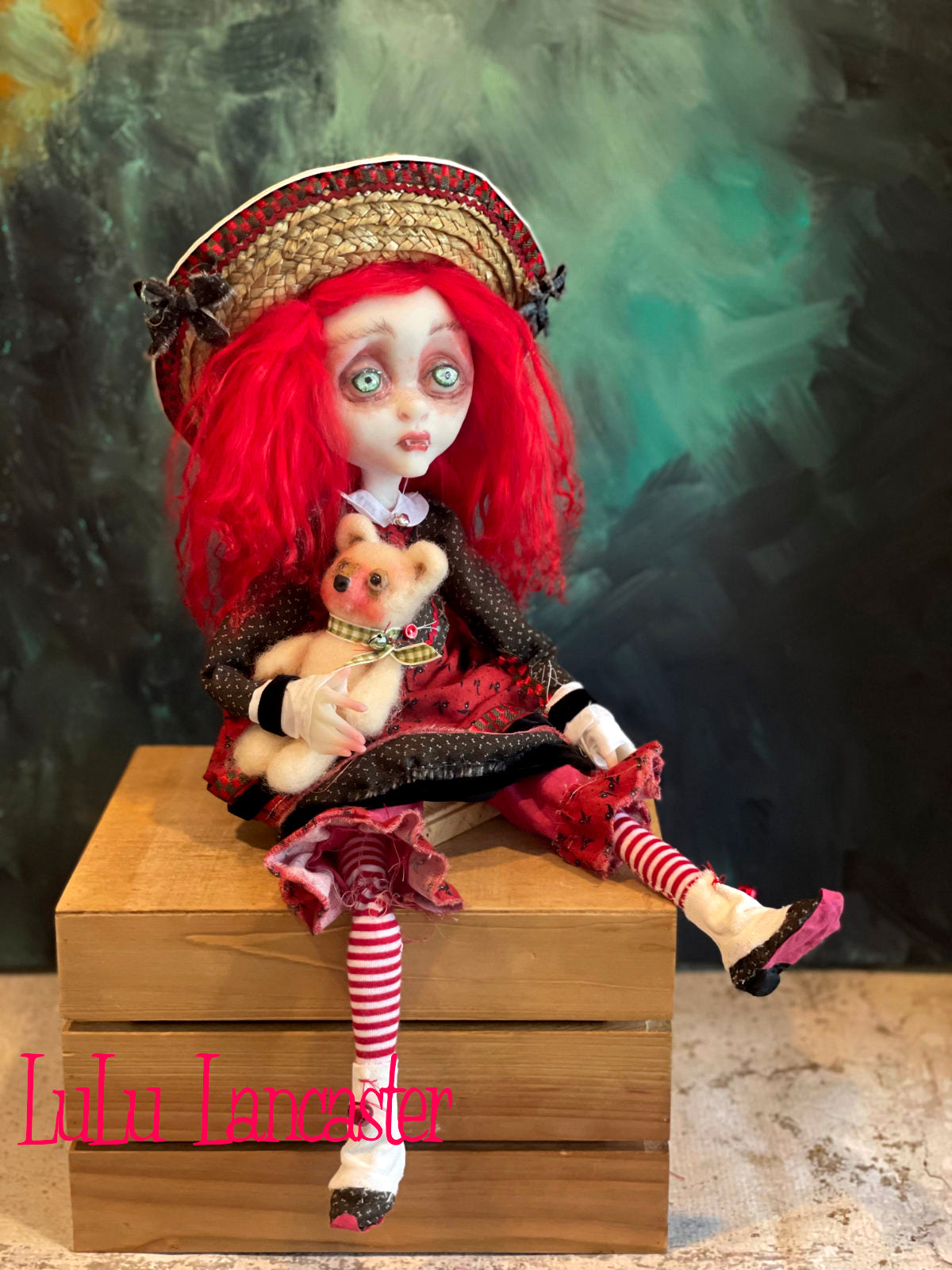 Scarlet Winter Holiday Vampire Original LuLu Lancaster Art Dolls