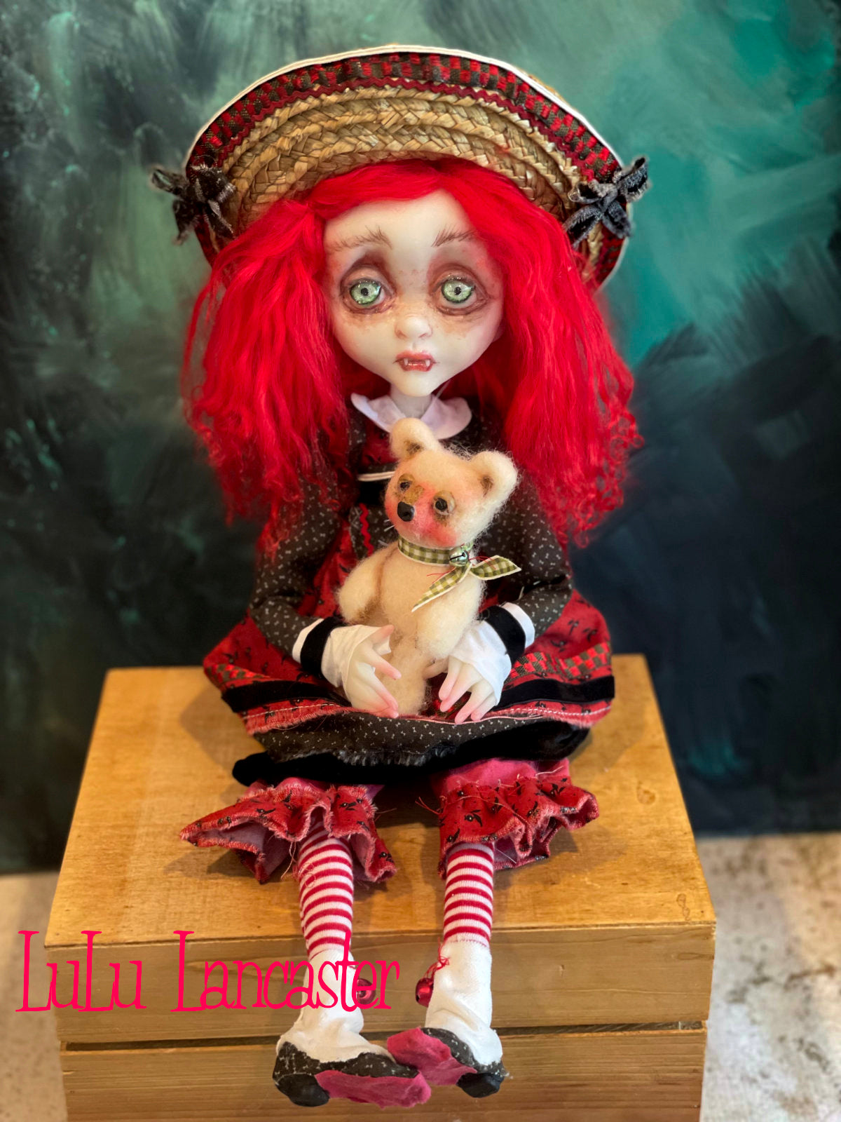 Scarlet Winter Holiday Vampire Original LuLu Lancaster Art Dolls