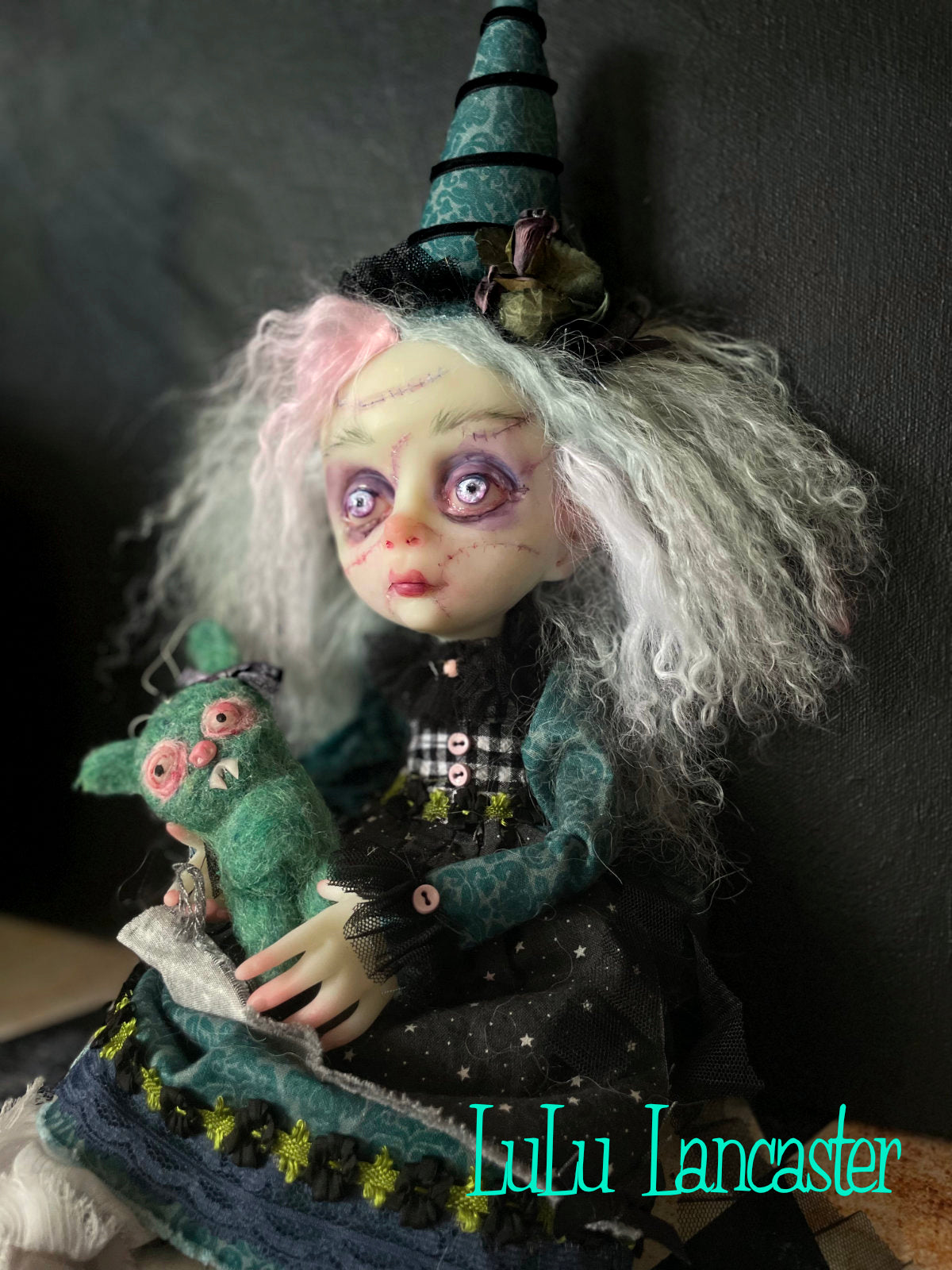 Stasia Stitches sad Goth Original LuLu Lancaster Art Doll